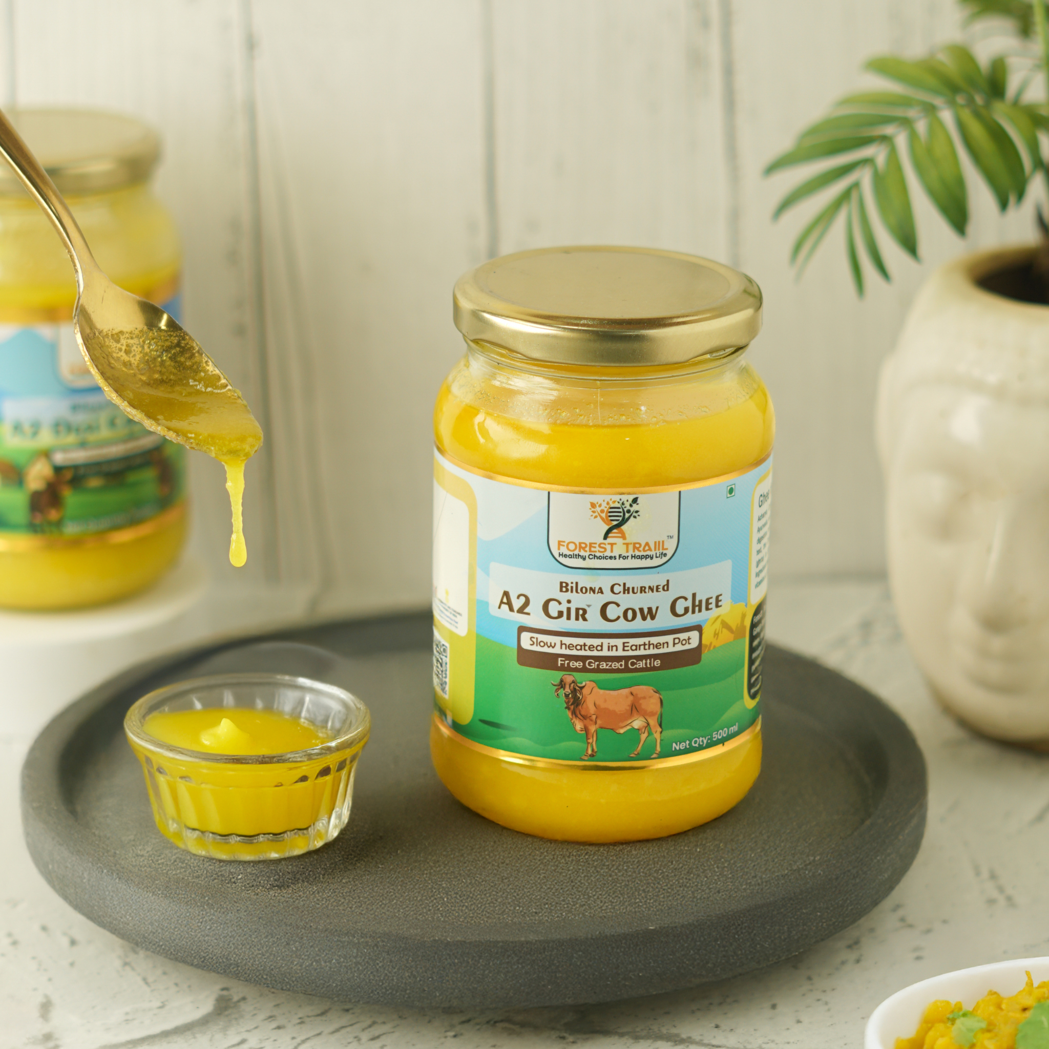 Forest Traiil A2 Gir Cow Ghee | Bilona-Churned
